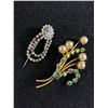 Image 2 : A Nice Lot of Vintage Rhinestone Jewelry. Earrings Marked F.A.C.