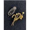 Image 3 : A Nice Lot of Vintage Rhinestone Jewelry. Earrings Marked F.A.C.
