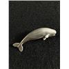 Image 1 : 2" L Signed Pewter Whale Brooch