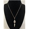 Image 1 : Italian Sterling Necklace with Victorian Style Pendant