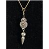 Image 2 : Italian Sterling Necklace with Victorian Style Pendant