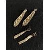 Image 1 : 2 Nice Pairs of Sterling ( Tested) Chain Link/Mesh Earrings
