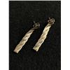 Image 2 : 2 Nice Pairs of Sterling ( Tested) Chain Link/Mesh Earrings