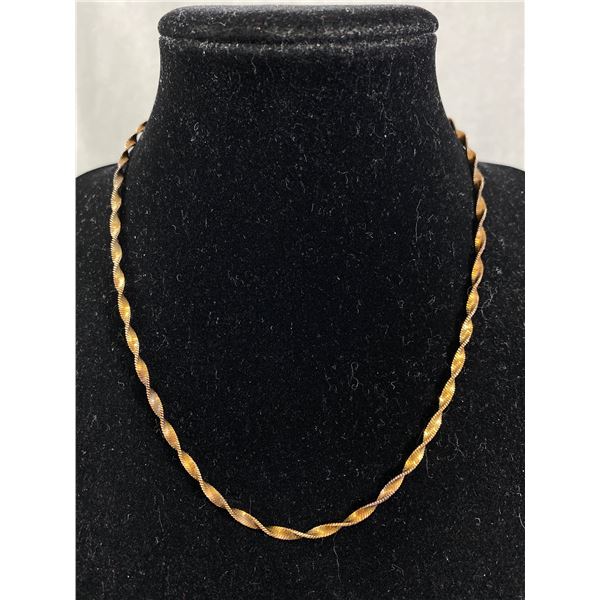 Unusual Sterling Silver Twister Ribbon Necklace