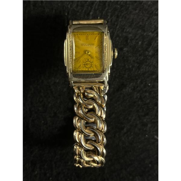Antique 1930 Art Deco Bulova Men's Watch Mechanical Good Working Order Original Case,Movement & Brac