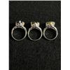 Image 3 : 3 Silver with Milifori Design Art Glass Stones Rings. 2 Size 6 1 Size 7