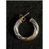 Image 2 : Pair of Solid Sterling SilverTwisted Design Hoop Earrings Marked 925