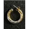Image 3 : Pair of Solid Sterling SilverTwisted Design Hoop Earrings Marked 925