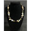 Image 1 : Genuine Grey & White Pearls with Gemstone Beads Necklace with Original Silver Clasp