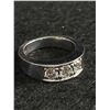 Image 2 : New Sterling Silver with 3 Cubic Zirconia Stones Ring Marked SS Geogems Size 6.5