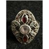 Image 2 : Vintage Sterling Silver with Garnets & Other Misc Stones Ring. Marked 925 Size 7.5