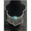 Image 1 : Vintage Silver with Turquoise Choker Necklace