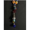 Image 2 : Extra Length Silver Chain with Art Glass & Fancy Silver Beads Garnet Beads Necklace
