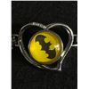 Image 2 : Lovely Rhinestone Batman Heart Bracelet. Adjustable Size
