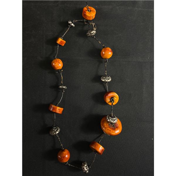 Unusual Hand Crafted Beads Necklace