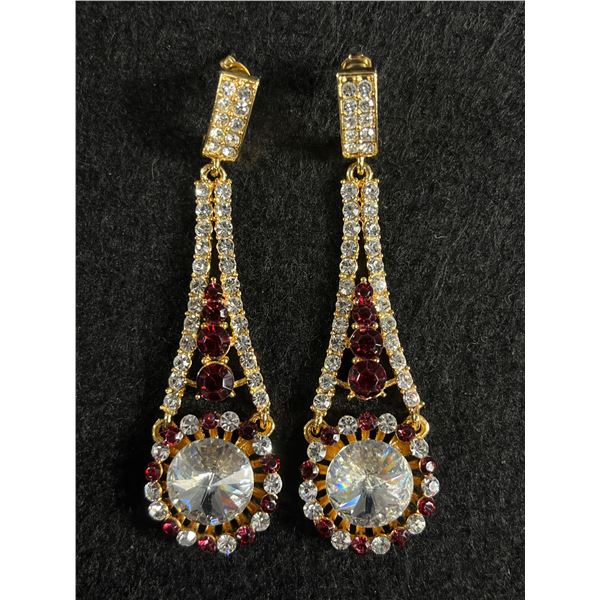Beautiful Pair of Crystal Stones & Rhinestones Earrings