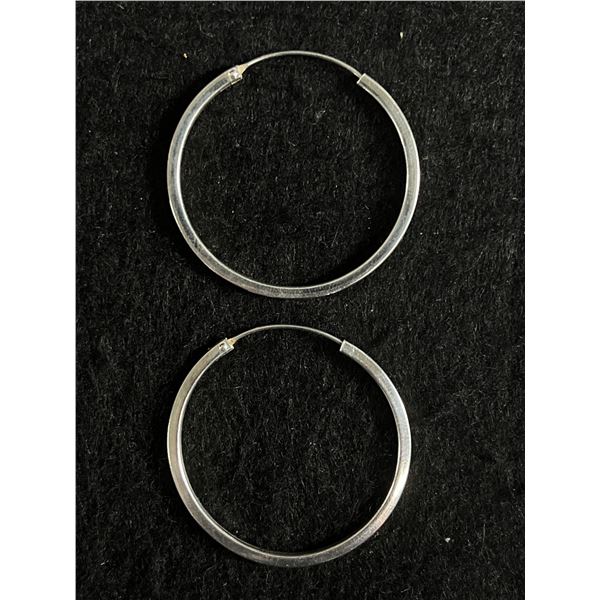 Large Sterling Silver Hoop Earrings