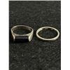 Image 2 : 2 Sterling Rings 1 with Black Stone