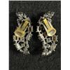 Image 2 : Fabulous Pair of 1930's Rhinestone Earrings. 2" L