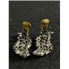 Image 3 : Fabulous Pair of 1930's Rhinestone Earrings. 2" L