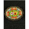 Image 1 : Vintage Micro Mosaic Italian Flower Brooch