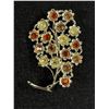 Image 1 : Vintage Austrian Crystal Leaf Brooch