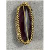 Image 2 : Vintage Czechoslovakia Purple Glass Gold Tone Pendant