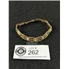 Image 2 : Vintage Signed Simmons Gold Bracelet with Clear Baguette Stones