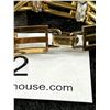 Image 3 : Vintage Signed Simmons Gold Bracelet with Clear Baguette Stones