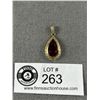 Image 1 : Lovely 14k Rolled Gold RG Pendant with Ruby Stone