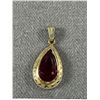 Image 3 : Lovely 14k Rolled Gold RG Pendant with Ruby Stone