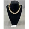 Image 1 : Vintage Hand Knotted Genuine Pearl Necklace with Original Clasp