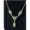 Image 2 : Beautiful 925 Silver with Turquoise Necklace