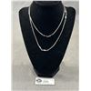 Image 1 : Vintage 1960's Signed Sherman Rhodium Chain Necklace