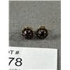Image 2 : Vintage Earrings with Garnet Stones