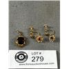 Image 1 : Pretty Vintage Earrings & Pendant with Amethyst