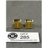 Image 2 : Pair of Gold Plated Mosaic Ammolite Cufflinks. Excellent Condition