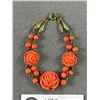 Image 2 : Vintage Carved Celluloid Rose Design Bracelet