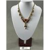 Image 1 : Beautiful Ruby Red & White Rhinestones Necklace
