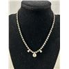 Image 2 : Vintage Rhinestone Necklace with Rhinestone Brooch
