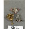 Image 2 : Lot of 6 Mid Century Brooches with Nice Glitter