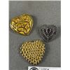 Image 2 : Lot of 7 Vintage Mid Century Rhinestone Brooches