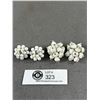 Image 1 : 2 Pairs of Vintage 1950's Milk Glass Earrings