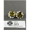 Image 3 : 2 Pairs of Vintage 1950's Milk Glass Earrings