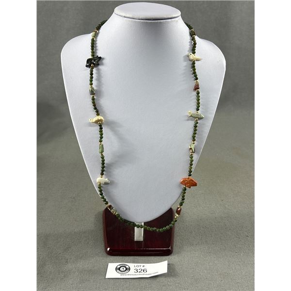 A Nice Jand and Animal Carved Necklace