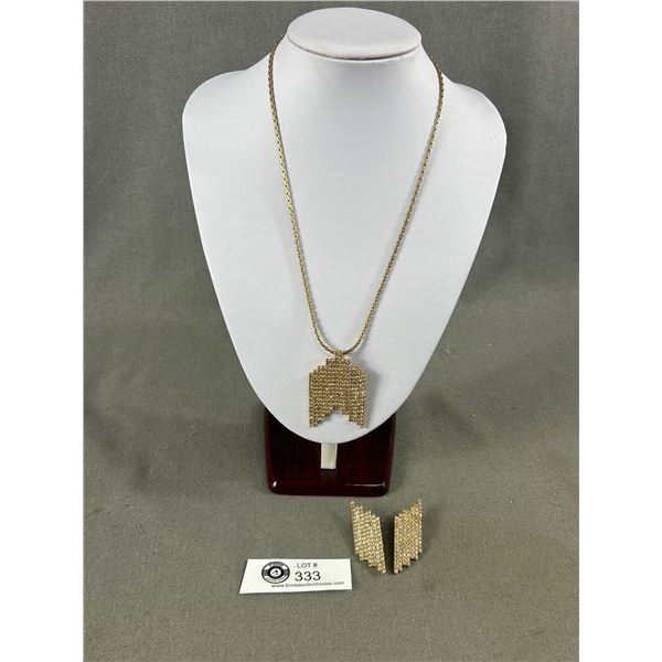 1970's Sarah Coventry Necklace with Matching Earrings
