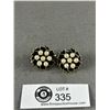 Image 2 : 2 Pairs of 1950's Earrings  Faux Pearls and Glass