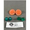 Image 1 : 2 Pairs of 1950's Lucite Earrings