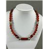 Image 2 : Vintage Glass Bead Necklace with Silvertone Beads
