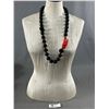 Image 1 : Large Bead 1960's Designer Lucite Asymetrical Necklace